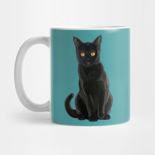 Black Bombay Blep Cat Mug